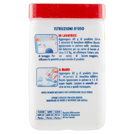 Amuchina Additivo Bucato Igienizzante in Polvere con Misurino 500 g